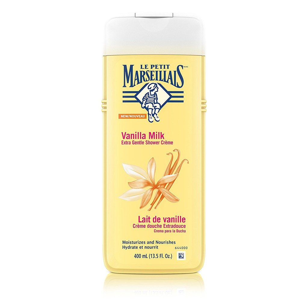 Sữa tắm Le Petit Marseillais Extra Gentle Shower Cream Vanilla Milk 400ml (Mỹ)