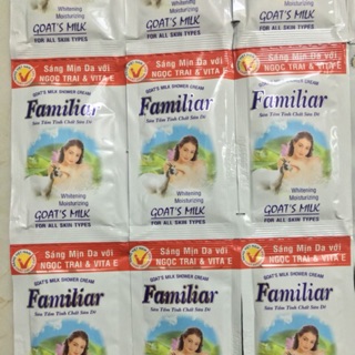 Sữa tắm Familiar trắng da tinh chất sữa dê 5.5g (12 gói)
