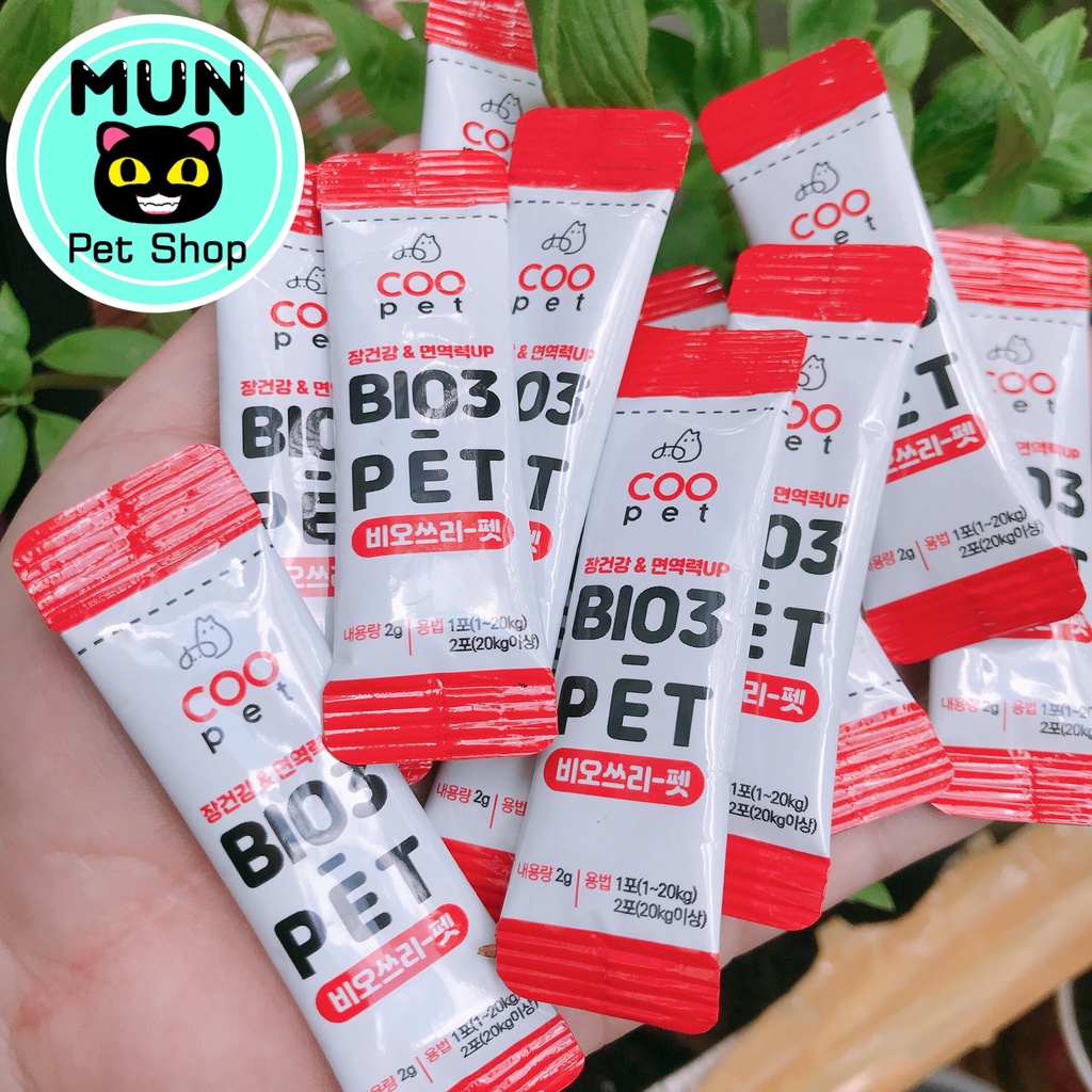Men vi sinh hỗ trợ tiêu hóa cho chó mèo BIO3 PET 2g/gói (Hàn Quốc)