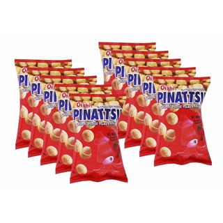 Combo 10 Gói Đậu Phộng Pinattsu Oishi 18gr Vị Mực Cay & Nước Cốt Dừa