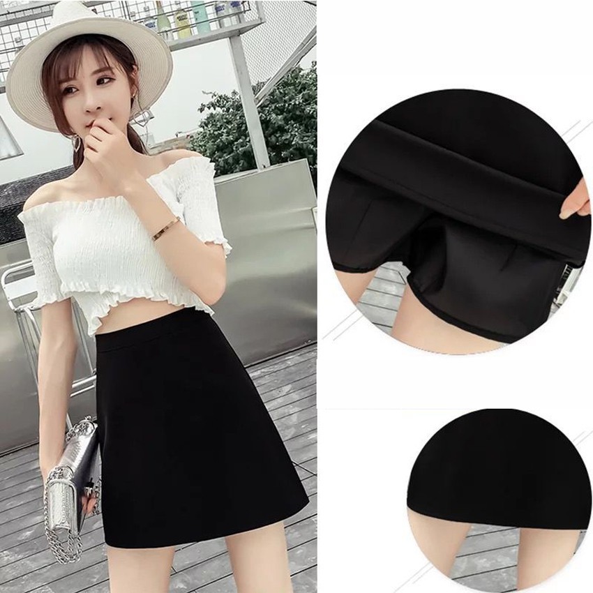Chân Váy Chữ A, Chân Váy Nữ Ngắn Lưng Cao Túi Bên Hông Màu Đen Dễ Phối Đồ Thời Trang Cho Nữ.( Có Lót Quần ) | BigBuy360 - bigbuy360.vn