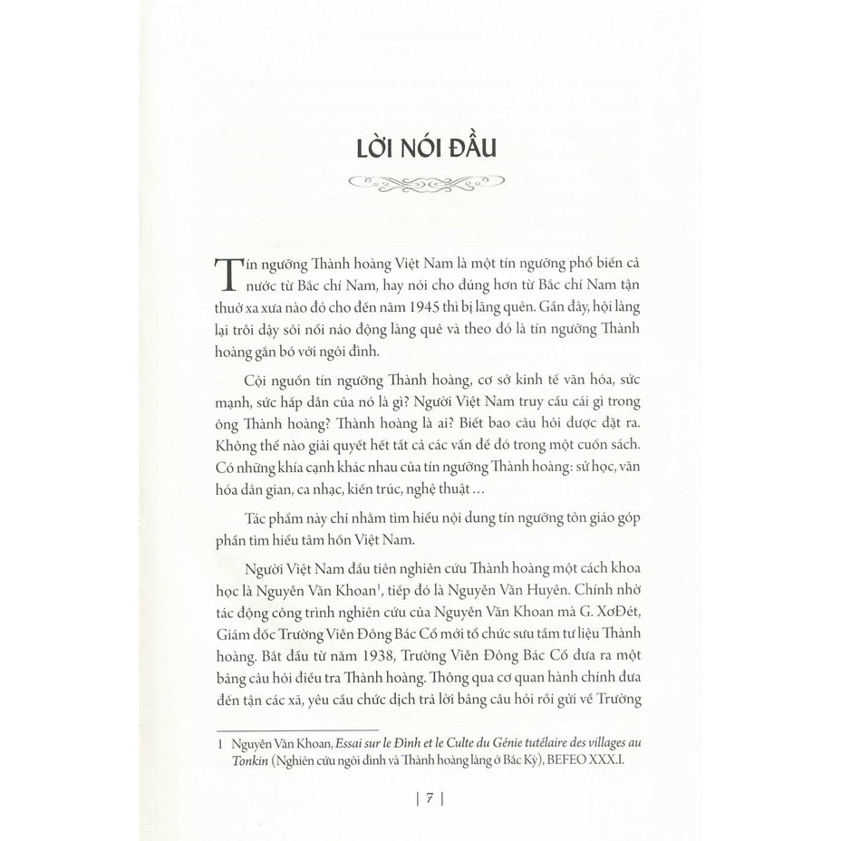 Sách - Tín Ngưỡng Thành Hoàng Việt Nam (Bìa Cứng)