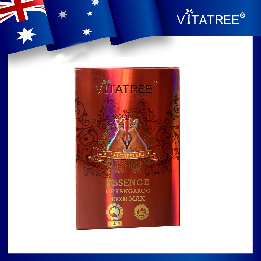 Viên uống bổ thận tăng cường sinh lý nam Vitatree Essence Of Kangaroo 40.000 max - Hộp 100 viên