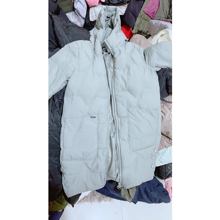 Com bo áo phao dài