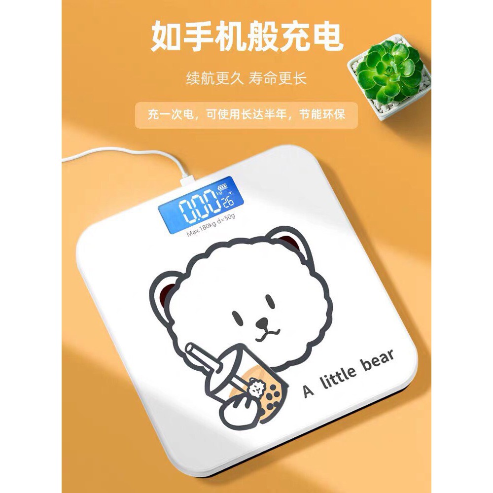 Bảo Hành 3 Tháng Cân Điện Tử Sức Khoẻ Sạc Cáp USB  Tặng kèm thước dây đoHàng Cao Cấp