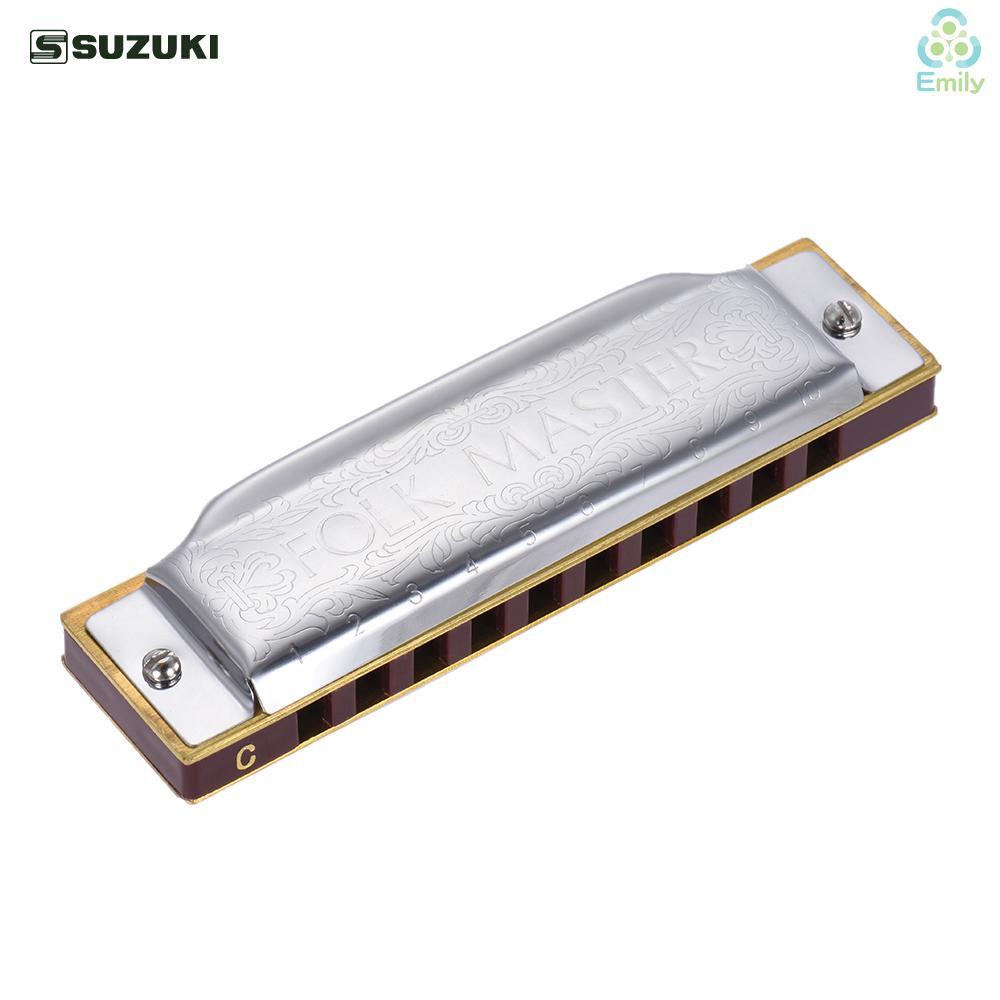 Kèn harmonica SUZUKI 1072-C tiêu chuẩn key C 20 tông dành cho người mới bắt đầu