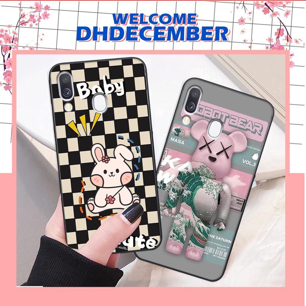 Ốp lưng Samsung A40 in hình 3D GẤU HỒNG-GẤU BE3R -XINH XẺO CỰC ĐẸP