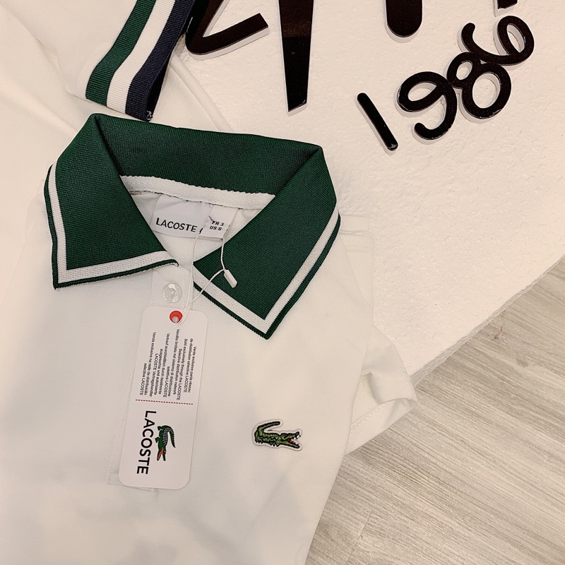 Polo  Viền Xanh Thêu Cá Sấu