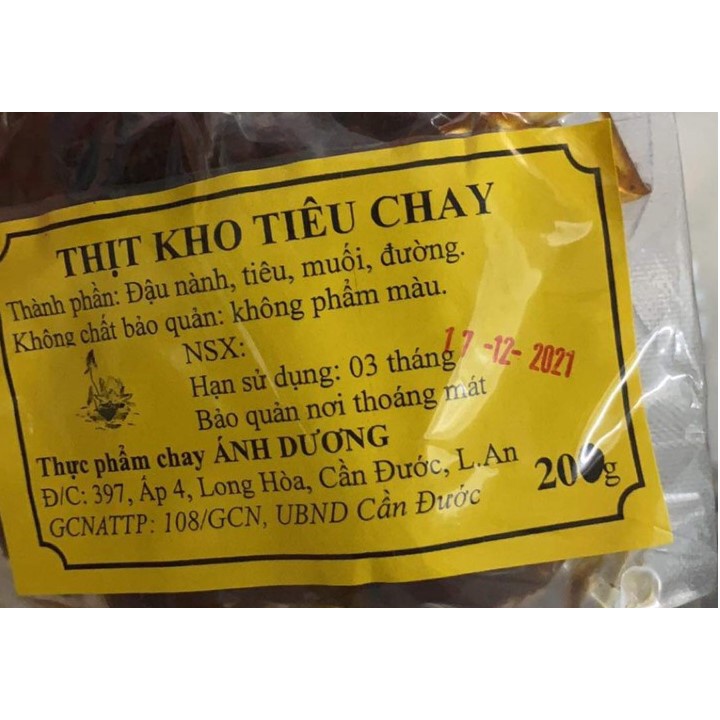 Thịt kho Tiêu Thuần Chay gói 200 gr