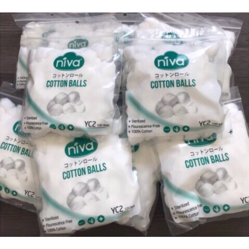 Gói 100 Viên Bông Bịt Tai / Nhét Tai Cho Mẹ Sau Sinh Niva