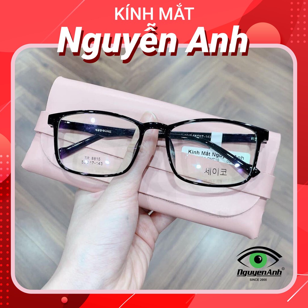 gọng kính nhựa dẻo loại 1, siêu bền dáng vuông dành cho nữ, mã 8815 loại đẹp thời trang
