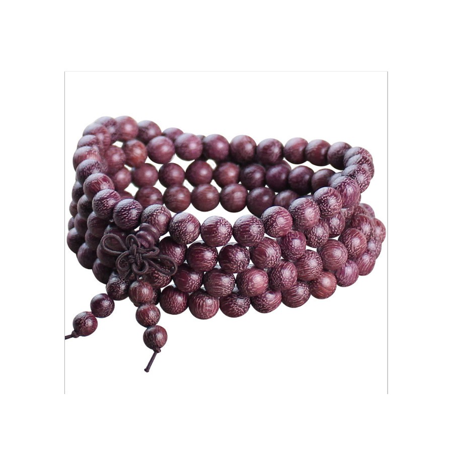 Vòng tay nam nữ 108 hạt 6-8 ly gỗ hồng VG15