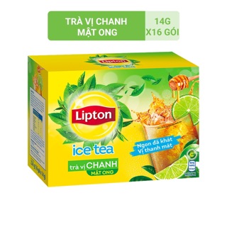 Trà Lipton Ice Tea Hòa Tan Vị Chanh Mật Ong/ Đào 224g (14g x 16 gói)