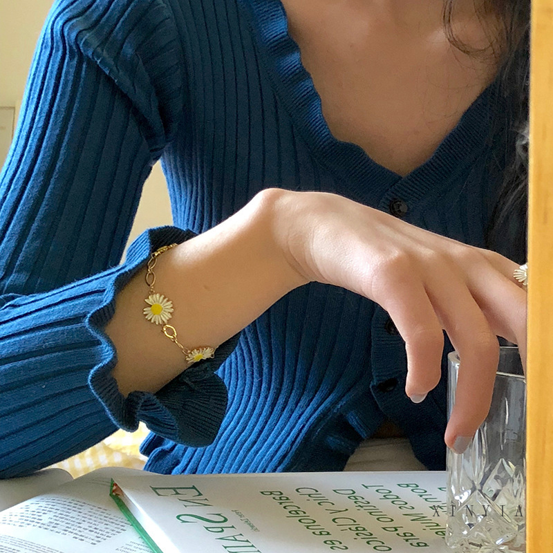 Vòng Tay / Vòng cổ Mặt Hoa Cúc Thời Trang Cho Nữ