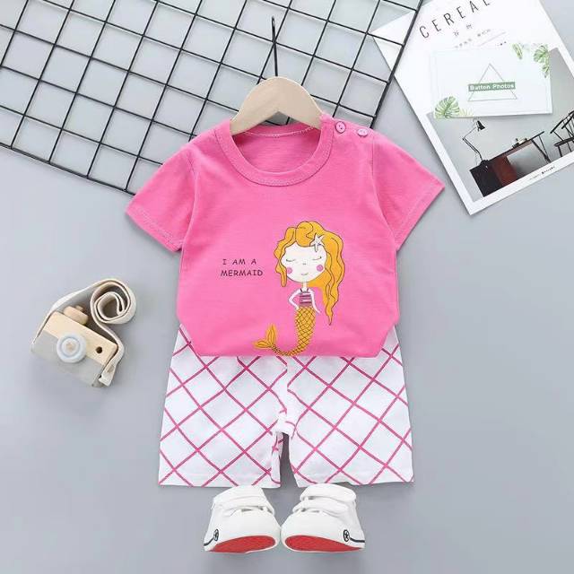 Thiết bị cài đặt quần áo | Tuổi già từ 1-5 tuổi | Quần áo IMPORT | Nàng tiên cá | Piyama của phụ nữ