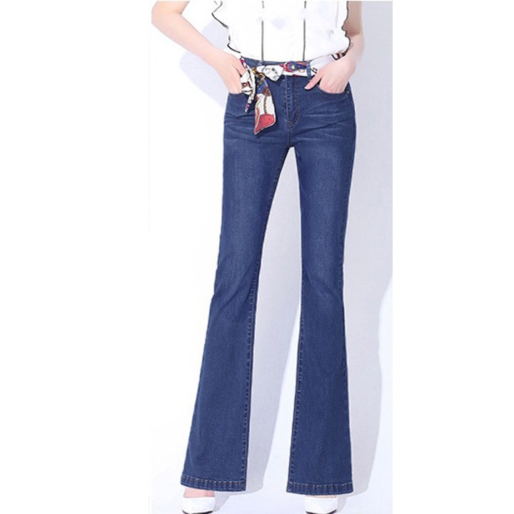 Quần jean nữ ống loe 3 màu vải co giãn hàng chuẩn | BigBuy360 - bigbuy360.vn