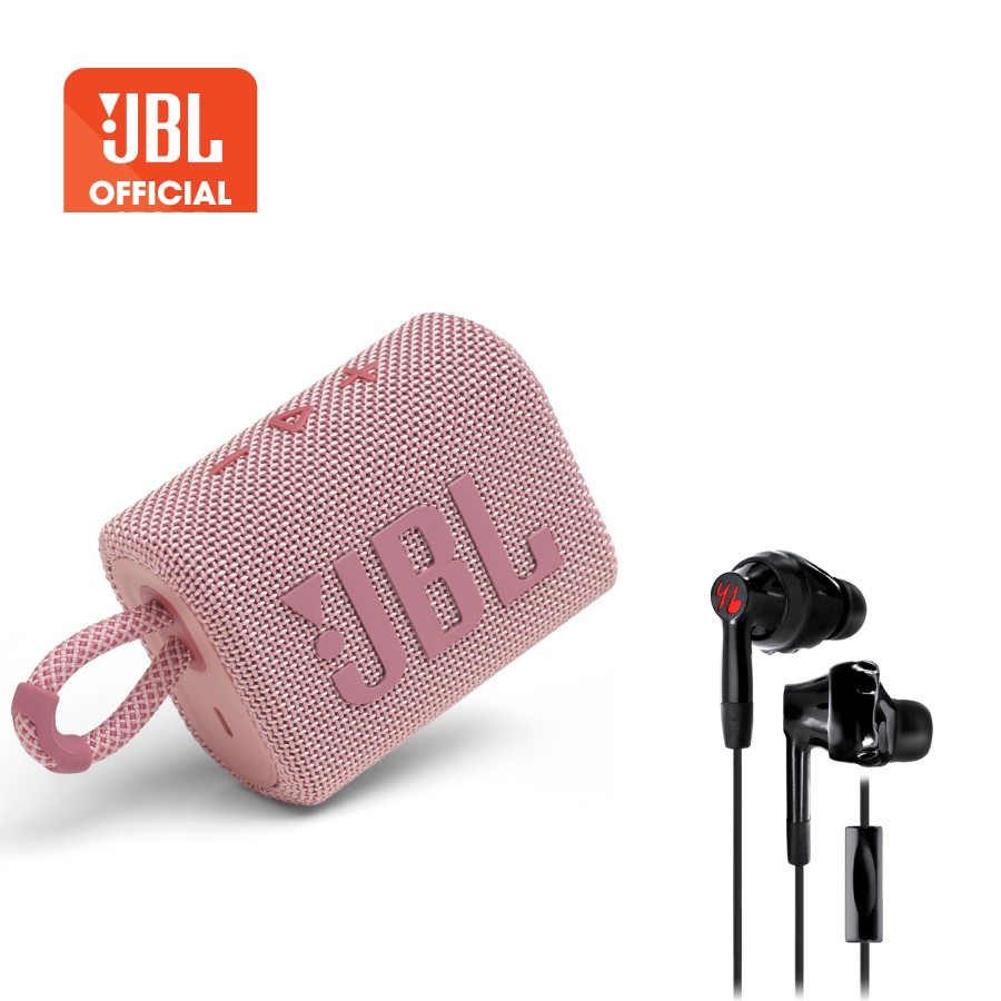 |COMBO Loa &amp; Tai nghe| Loa Bluetooth JBL GO 3 + Tai nghe dây cắm JBL INSPIRE 300 - Hàng Chính Hãng