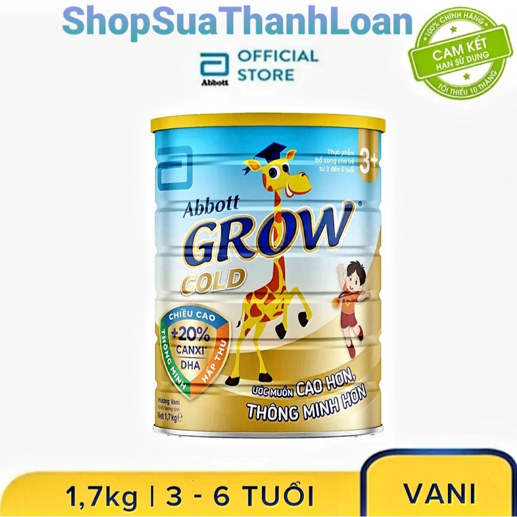Sữa Bột Abbott Grow Gold 3+ Lon 1.7kg