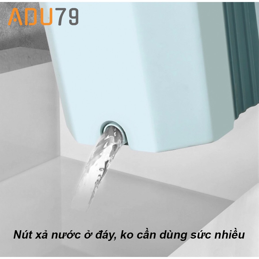 [ FREESHIP ❤️] Bộ Cây Lau Nhà Chổi Lau Nhà Thông Minh Tự Vắt 360 Độ Cao Cấp, Bông Lau Lớn 38cm, Thùng Lớn 2 Nút Xả - 32L