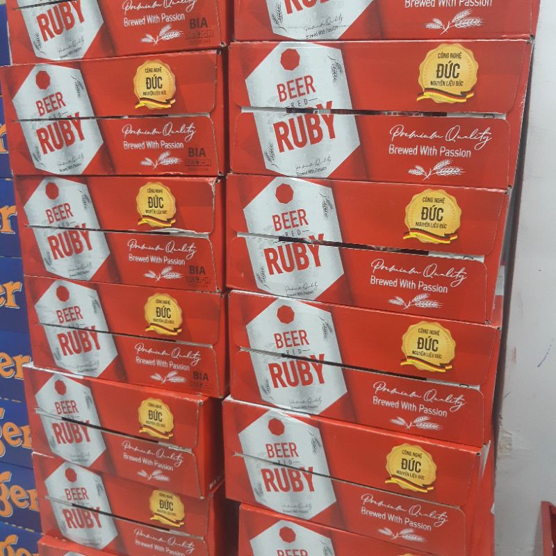 Thùng bia ruby đỏ 24 lon 330ml