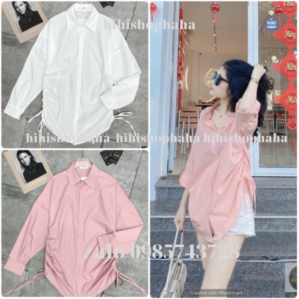 Áo sơ mi tay bồng  HA00055 hihishophaha