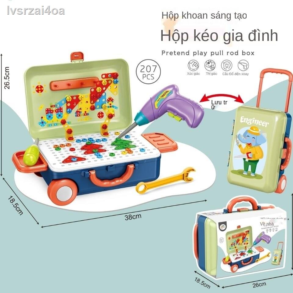 Đồ chơi trẻ em nhà bộ bếp bác sĩ mô phỏng cô bé xe đẩy vali dùng nấu ăn