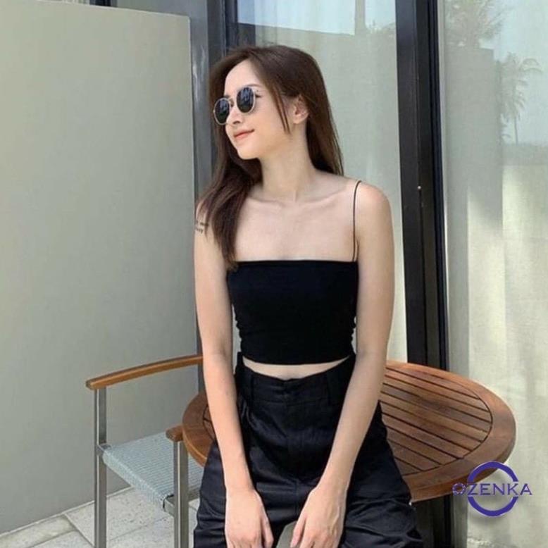 Áo hai dây Croptop chất vải ôm body