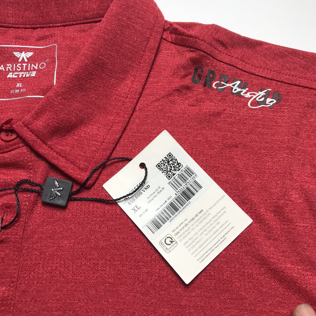 Áo polo nam Aristino ngắn tay có cổ phom ôm vải mềm mịn nhẹ thoáng nhanh khô hạn chế nhăn APS055S1