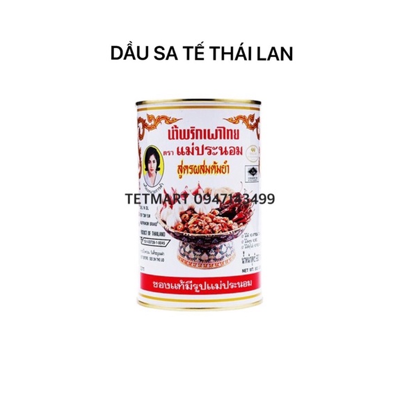 Dầu sa tế 900g &amp; 3kg - Nhập khẩu Thái Lan (Hộp trắng) (Chilli in Oil for Tom Yum)