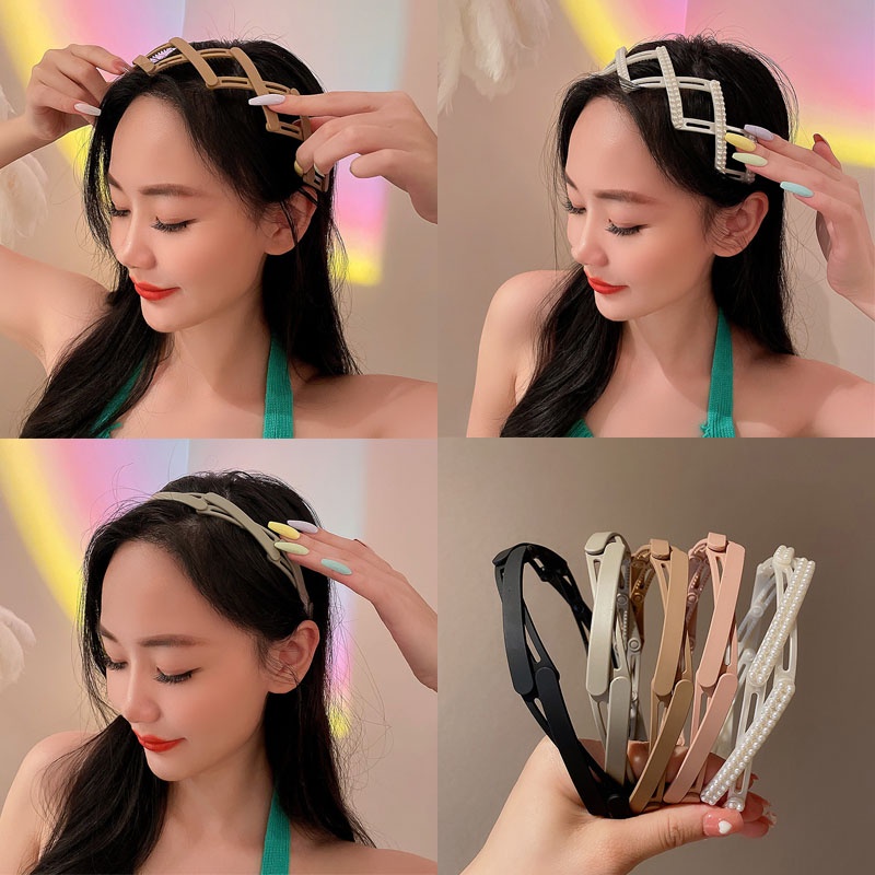 Cài tóc rửa mặt chống trượt có thể gấp gọn tiện dụng