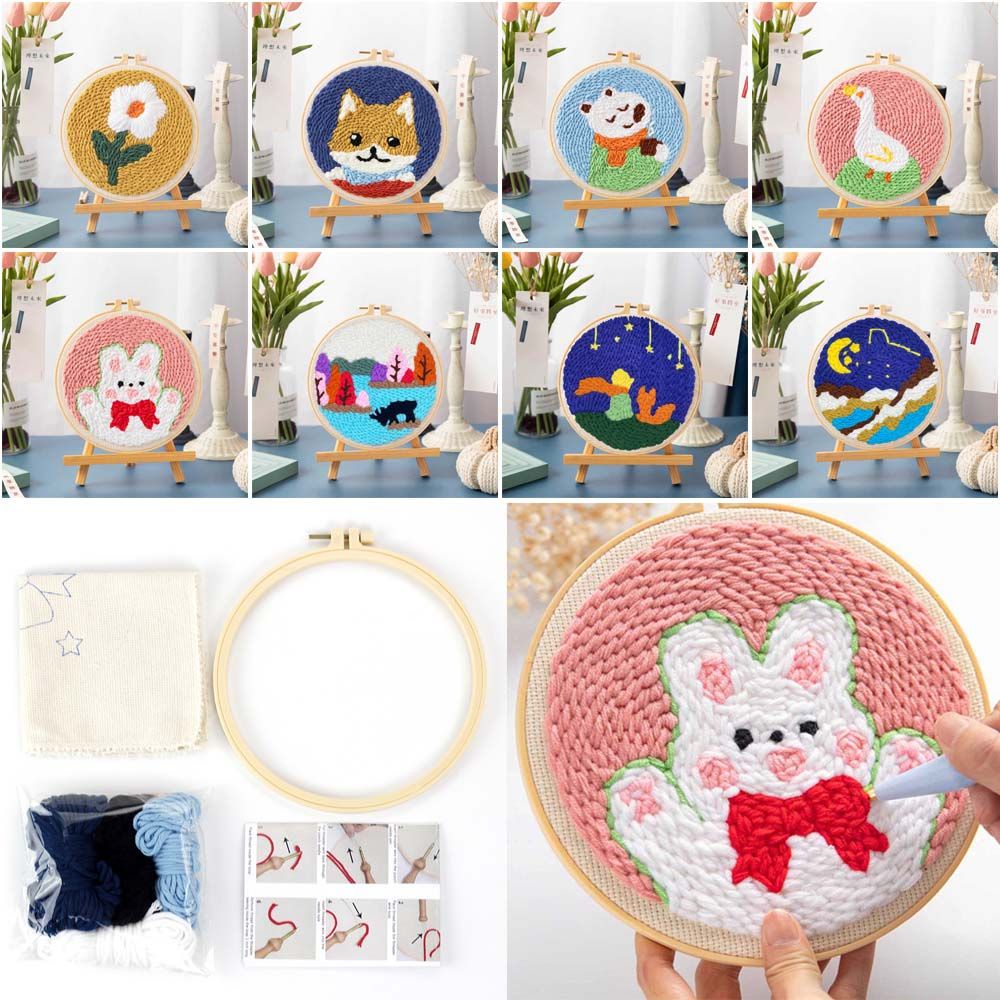 Bộ Dụng Cụ Thêu Tranh Chữ Thập Thủ Công Diy Cho Người Mới Bắt Đầu