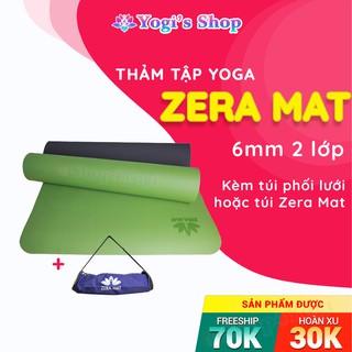 Thảm Yoga Zera Mat 6mm 2 Lớp Kèm Túi Đựng Nhiều Loại thumbnail