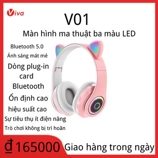 Tai nghe không dây bluetooth thời trang tai mèo