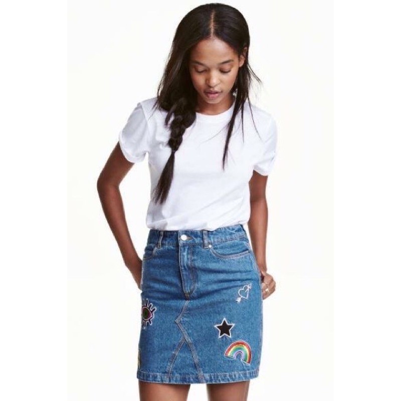 Chân váy thêu Icon H.M