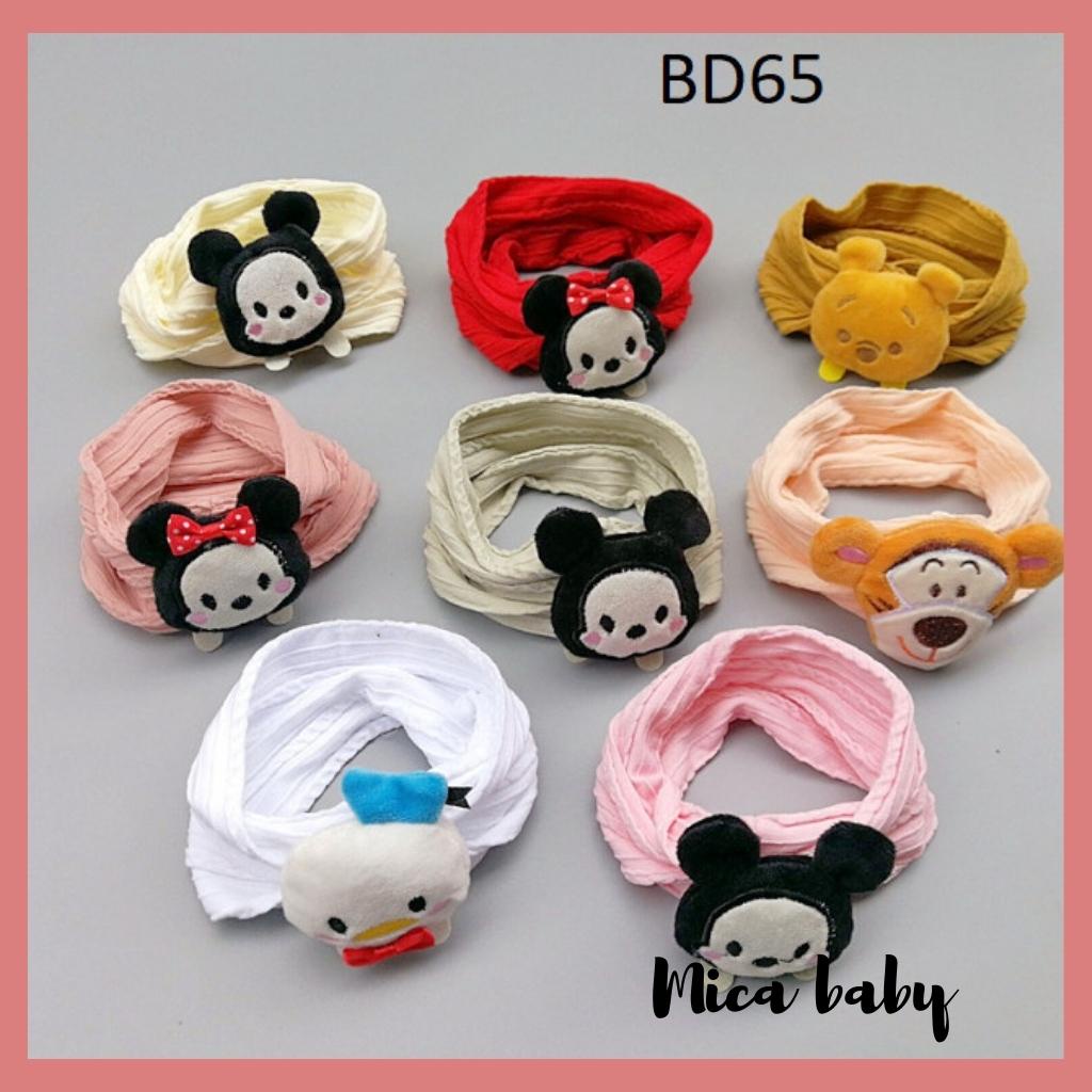 Băng đô thun bản to đính hình thú ngộ nghĩnh cho bé BD65 Mica Baby