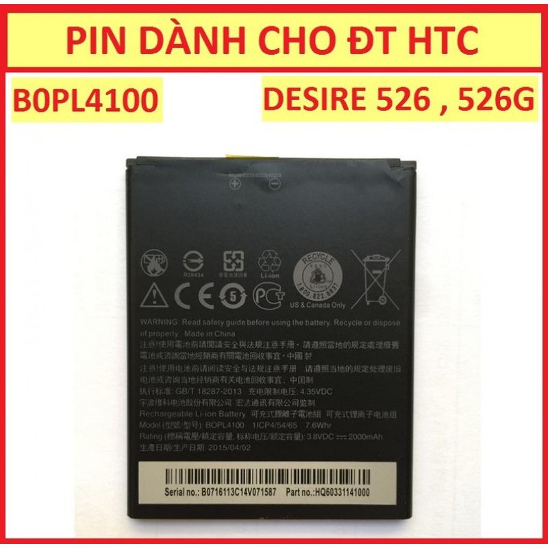 Thay pin HTC Derisire 526 526G