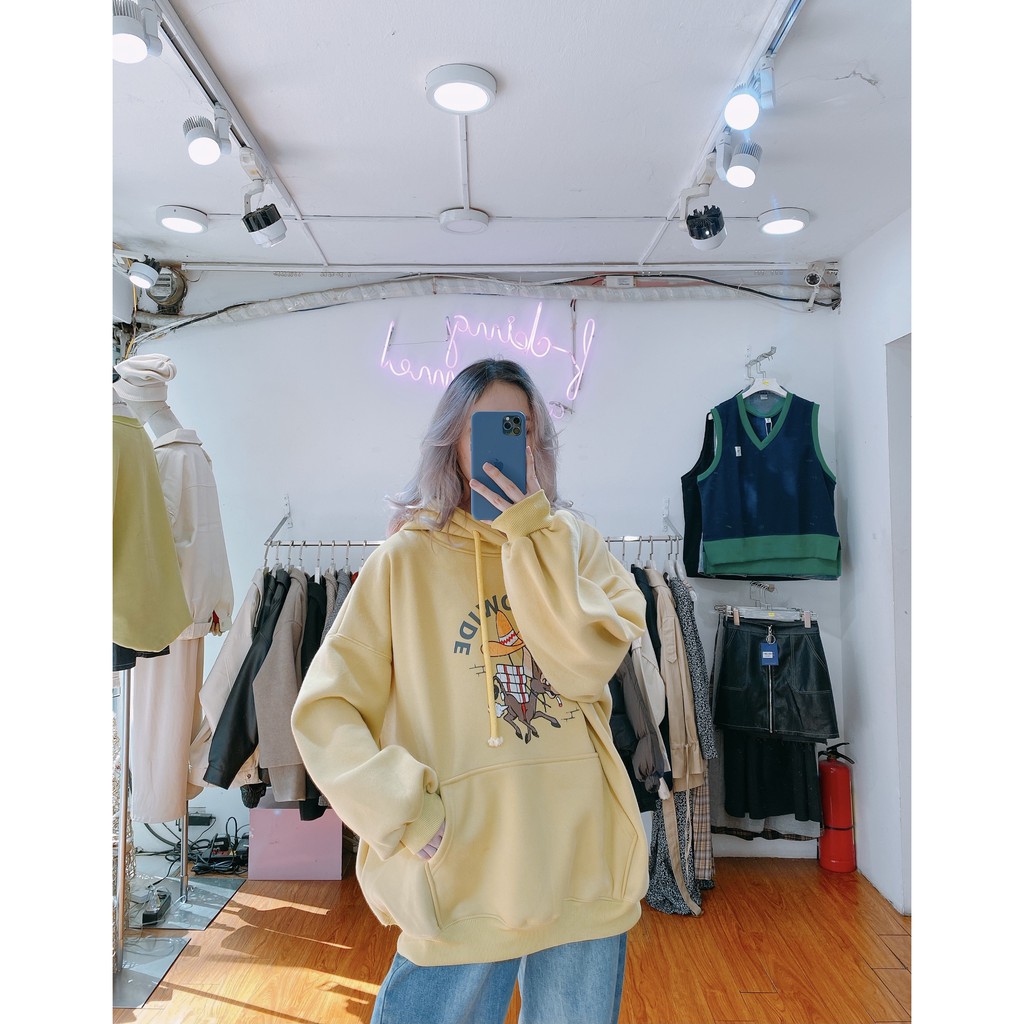 Áo hoodie Minion Clothing nỉ lót bông form rộng, dáng Unisex Ulzzang Streetwear A2918