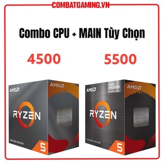 Bộ Vi Xử Lý AMD Ryzen 5 4500 5500 Box Chính Hãng AMD VN + Combo Main B450M