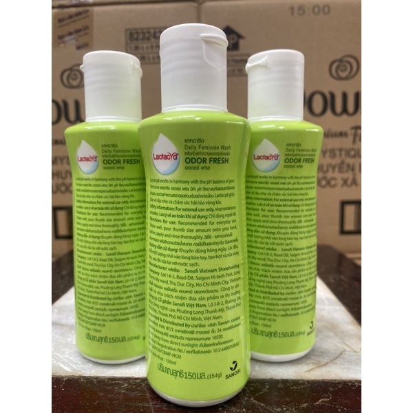 Dung dịch vệ sinh phụ nữ Lactacyd ngăn mùi 24 giờ 150ml