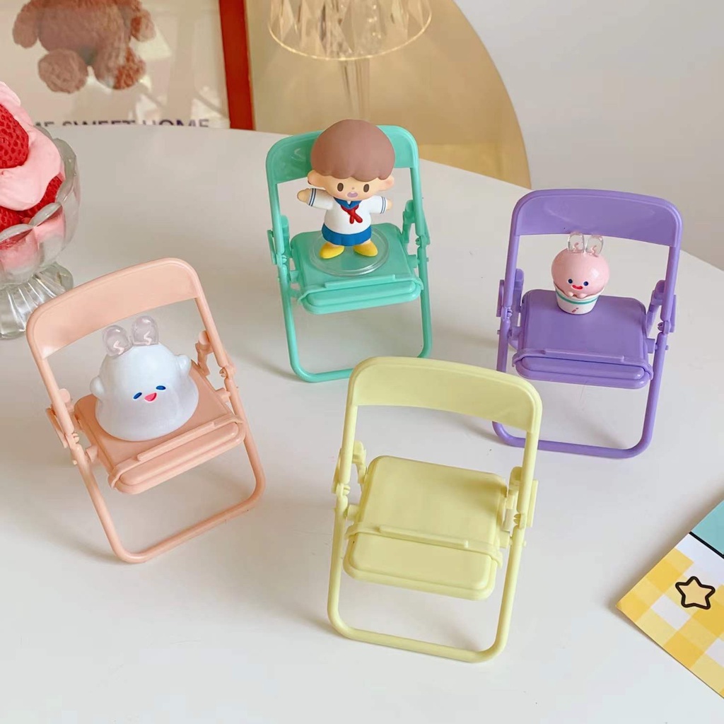 Giá đỡ điện thoại hình ghế xếp tùy chỉnh để bàn, Kệ Để Điện Thoại Hình Ghế Thông Minh