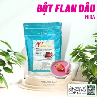Bột Làm Bánh Flan Mira Pudding Hương Dâu 1kg Làm Topping Trà Sữa