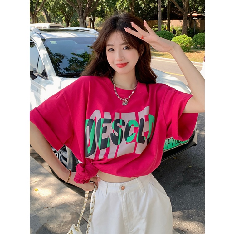 NRVP Áo Thun Nữ Tay Ngắn In Hình Phong Cách Hàn Quốc Thời Trang Mùa Hè 2022