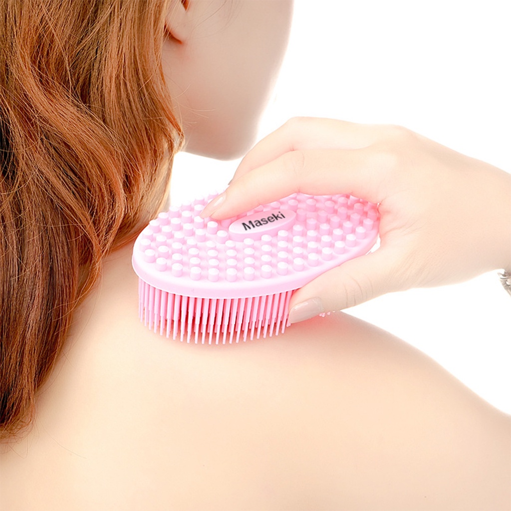 Bàn chải tắm massage MASEKI - Chất liệu silicone NHẬT BẢN cao cấp mềm mại