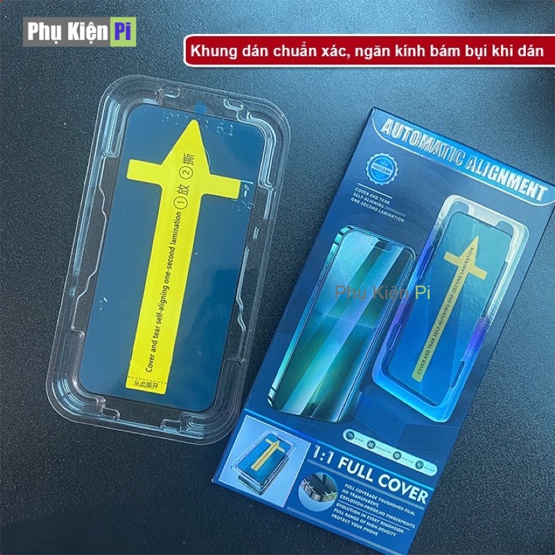 Kính Cường lực iphone tự dán blue arrow xs max 14 pro max 11 pro max 12 13 pro max X Xr 7 8 Plus