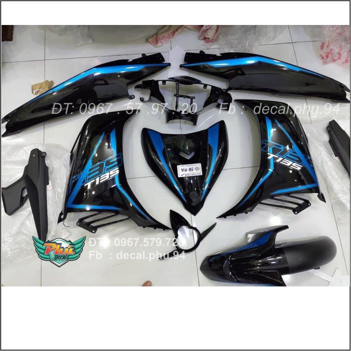 Tem rời Exciter 135 Đen xanh (B)