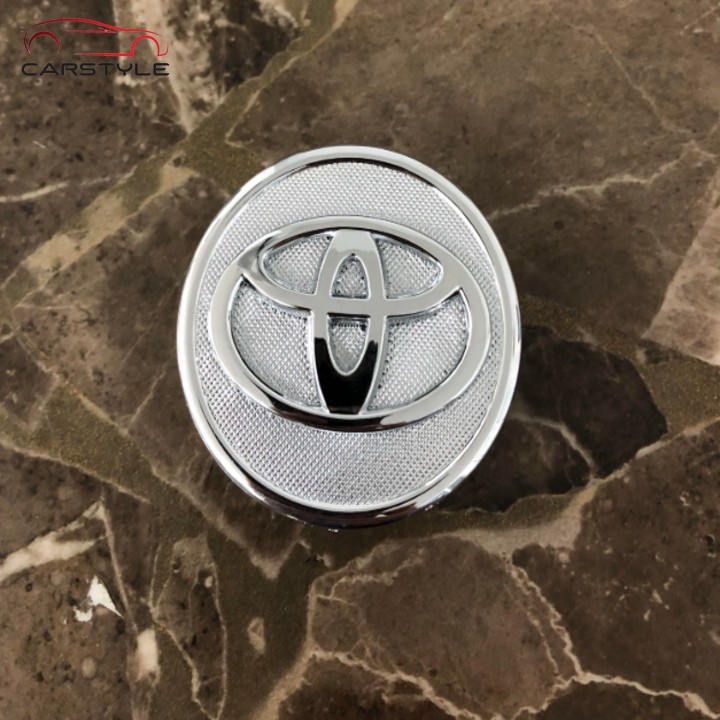 Logo hình thương hiệu toyota gắn mâm bánh xe ô tô 57mm phù hợp cho Vios/Yaris/Altis CHR