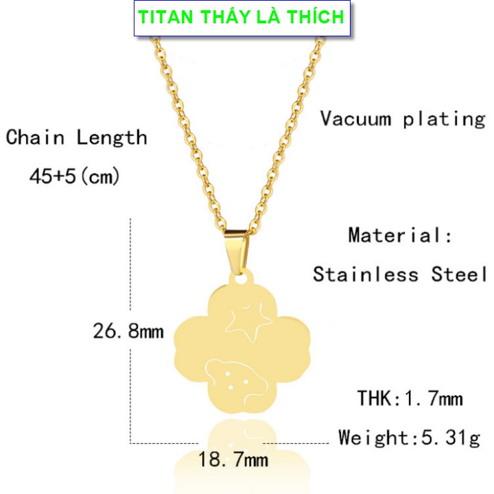 Dây chuyền vàng mạ kiểu nữ hàn quốc titan cá tính - Hàng titan vàng 18k sáng bóng đẹp - Cam kết 1 đổi 1 nếu đen