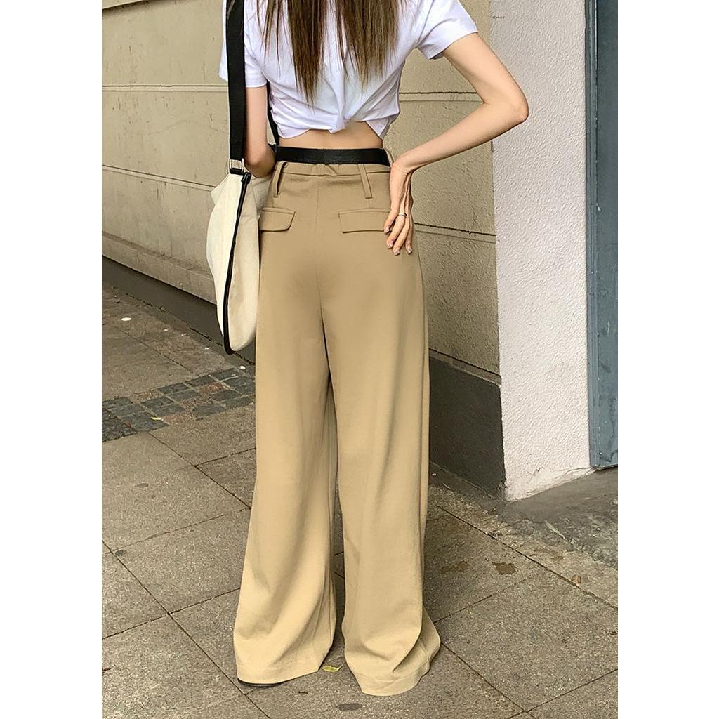Quần Dài Ống Rộng Lưng Cao Thời Trang Mùa Xuân Mới Dành Cho Nữ 61320