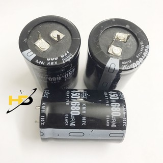 Tụ Hóa Phân Cực 680uF 450V Chân Cứng, Tụ Sừng Loại Tốt
