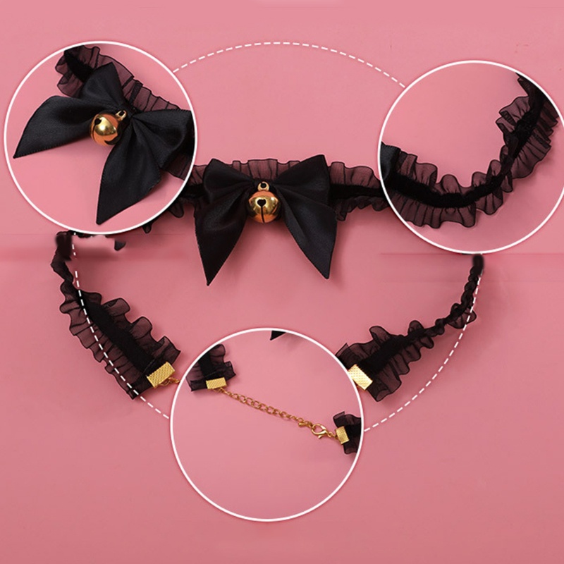 Vòng Cổ Choker Ren Thắt Nơ Phong Cách Lolita Nhật Bản Ngọt Ngào